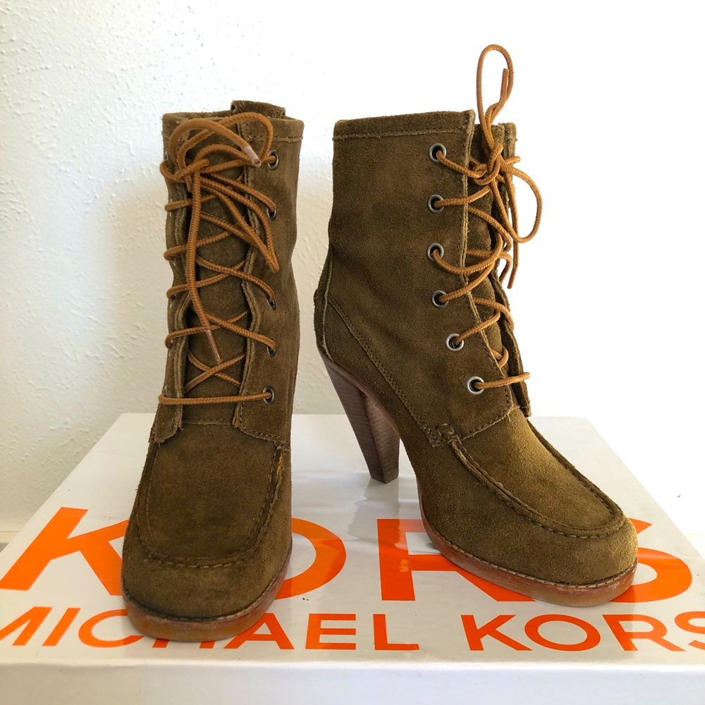 Michael Kors suede booties size 7M with 3.5in heel